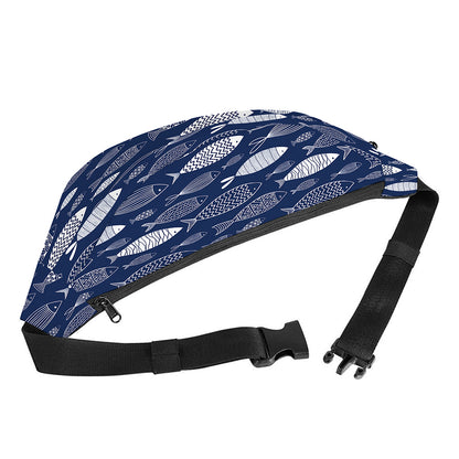 Ornamental Fish Pattern Print Fanny Pack
