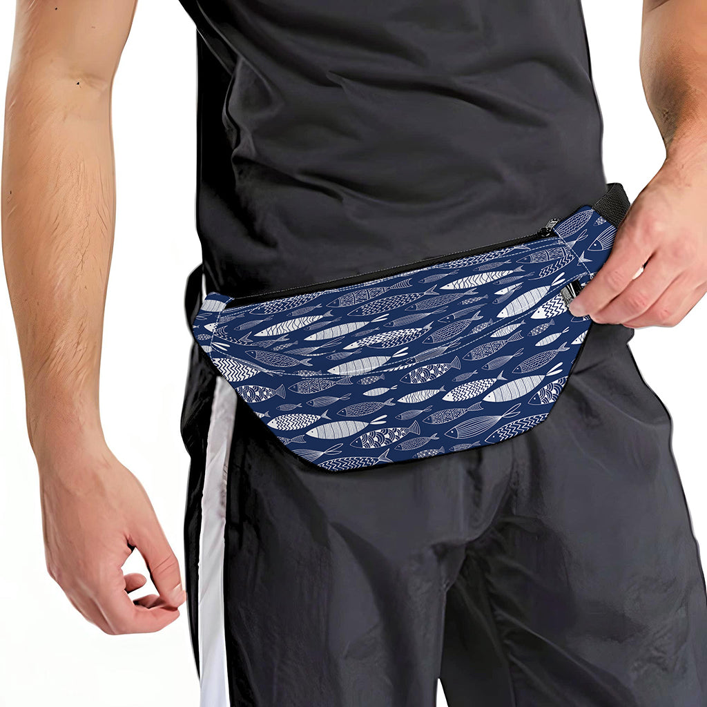 Ornamental Fish Pattern Print Fanny Pack