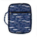 Ornamental Fish Pattern Print Front Pocket Bible Bag