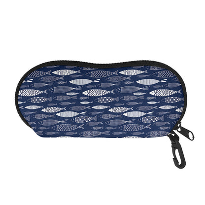 Ornamental Fish Pattern Print Glasses Case