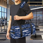 Ornamental Fish Pattern Print Gym Bag