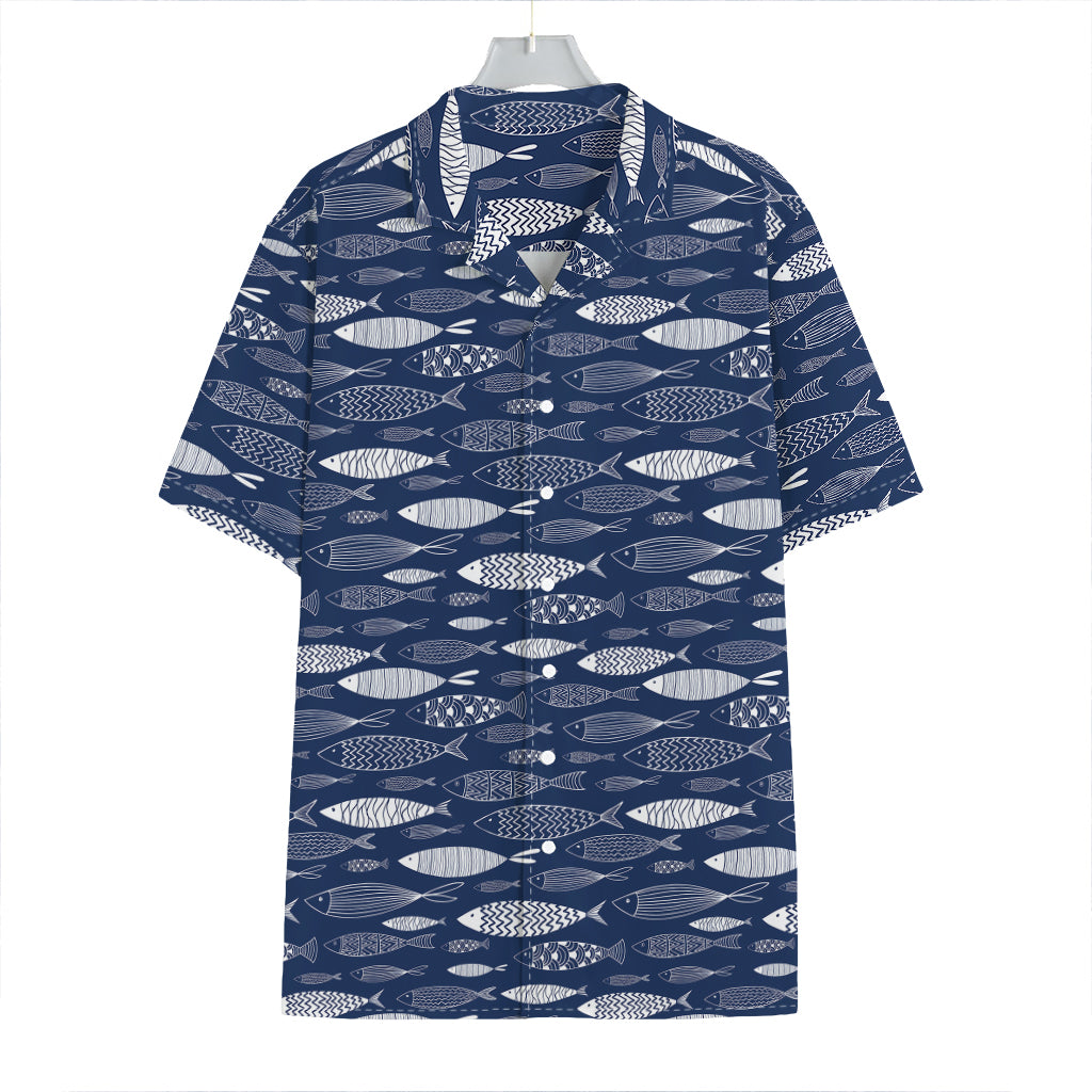 Ornamental Fish Pattern Print Hawaiian Shirt