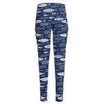Ornamental Fish Pattern Print High-Waisted Pocket Leggings