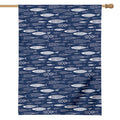Ornamental Fish Pattern Print House Flag