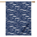 Ornamental Fish Pattern Print House Flag