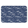 Ornamental Fish Pattern Print Indoor Door Mat