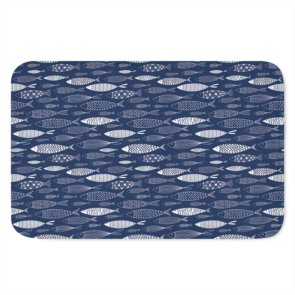 Ornamental Fish Pattern Print Indoor Door Mat