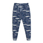 Ornamental Fish Pattern Print Jogger Pants