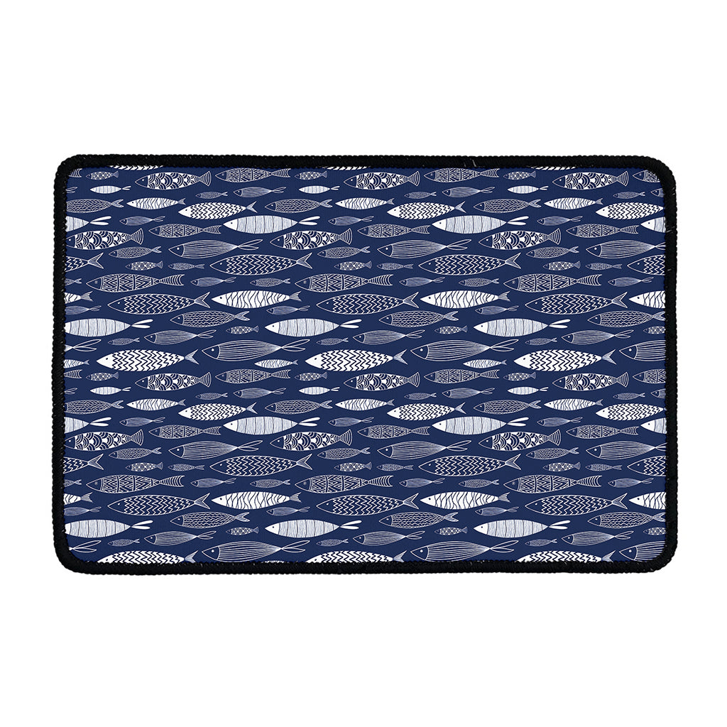Ornamental Fish Pattern Print Kitchen Mat