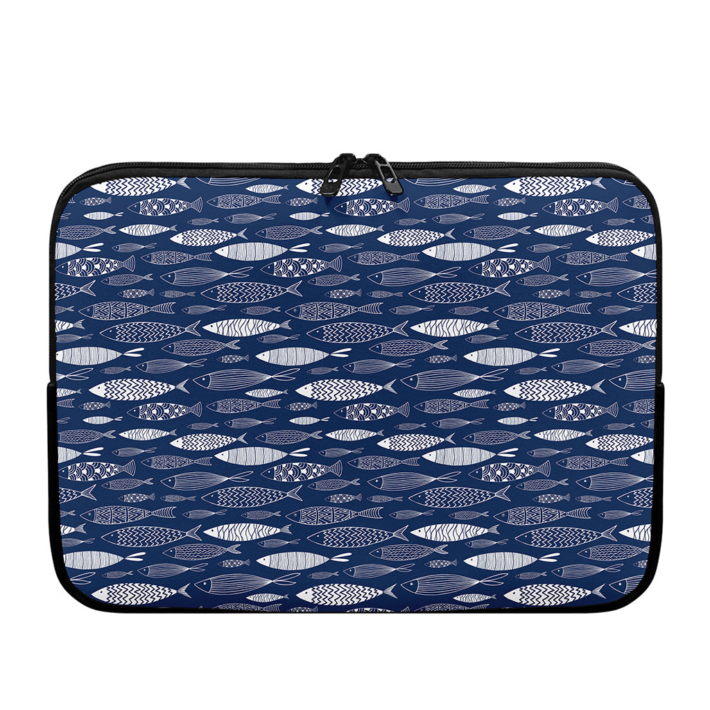 Ornamental Fish Pattern Print Laptop Sleeve