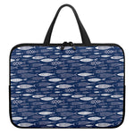 Ornamental Fish Pattern Print Laptop Sleeve With Handle
