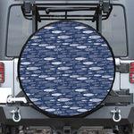 Ornamental Fish Pattern Print Leather Spare Tire Cover