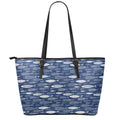 Ornamental Fish Pattern Print Leather Tote Bag With Zipper