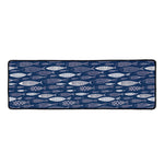 Ornamental Fish Pattern Print Long Kitchen Mat