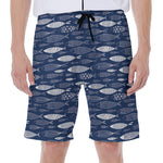 Ornamental Fish Pattern Print Men's Beach Shorts