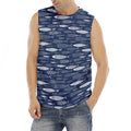 Ornamental Fish Pattern Print Men's Fitness Tank Top