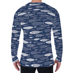 Ornamental Fish Pattern Print Men's Long Sleeve T-Shirt