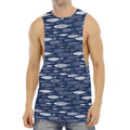 Ornamental Fish Pattern Print Men's Muscle Tank Top