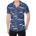 Ornamental Fish Pattern Print Men's Shirt