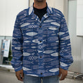 Ornamental Fish Pattern Print Men's Shirt Jacket
