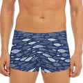 Ornamental Fish Pattern Print Men's Short Boxer Briefs