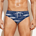Ornamental Fish Pattern Print Men's Swim Briefs