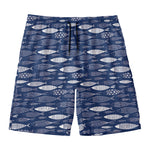 Ornamental Fish Pattern Print Men's Swim Trunks