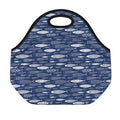 Ornamental Fish Pattern Print Neoprene Lunch Bag