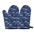 Ornamental Fish Pattern Print Oven Mitts