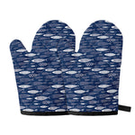 Ornamental Fish Pattern Print Oven Mitts