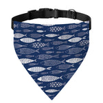 Ornamental Fish Pattern Print Over The Collar Dog Bandana