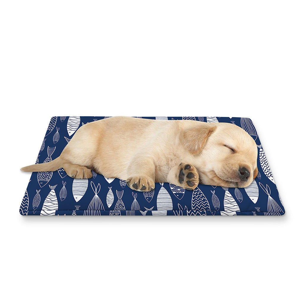 Ornamental Fish Pattern Print Pet Cooling Mat Cover
