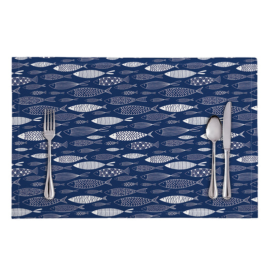Ornamental Fish Pattern Print Placemat