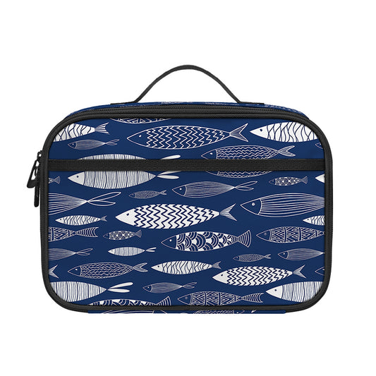 Ornamental Fish Pattern Print Portable Lunch Bag