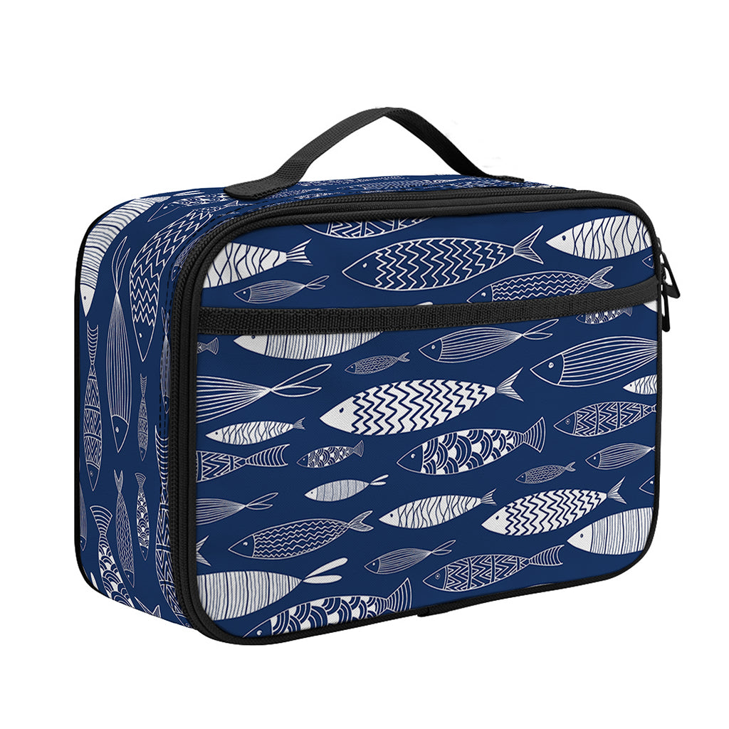 Ornamental Fish Pattern Print Portable Lunch Bag