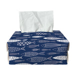Ornamental Fish Pattern Print Rectangle Tissue Box Cover