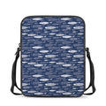 Ornamental Fish Pattern Print Rectangular Crossbody Bag