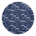 Ornamental Fish Pattern Print Round Blanket