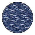 Ornamental Fish Pattern Print Round Floor Mat