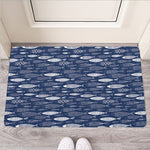 Ornamental Fish Pattern Print Rubber Doormat