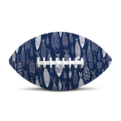 Ornamental Fish Pattern Print Rugby Ball