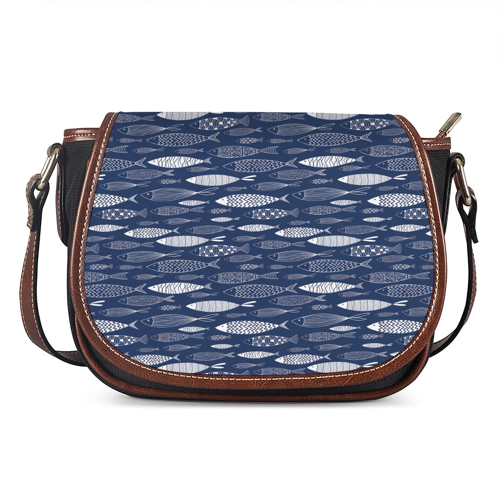 Ornamental Fish Pattern Print Saddle Bag