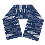 Ornamental Fish Pattern Print Scarf