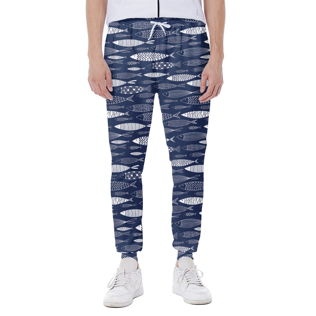 Ornamental Fish Pattern Print Scuba Joggers