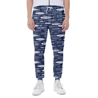 Ornamental Fish Pattern Print Scuba Joggers