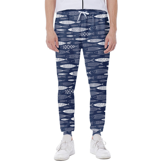 Ornamental Fish Pattern Print Scuba Joggers