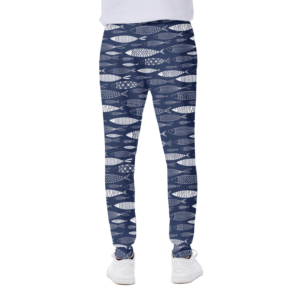 Ornamental Fish Pattern Print Scuba Joggers