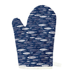 Ornamental Fish Pattern Print Single Oven Mitt