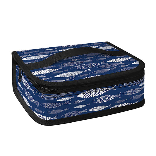 Ornamental Fish Pattern Print Small Lunch Bag