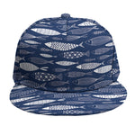 Ornamental Fish Pattern Print Snapback Cap